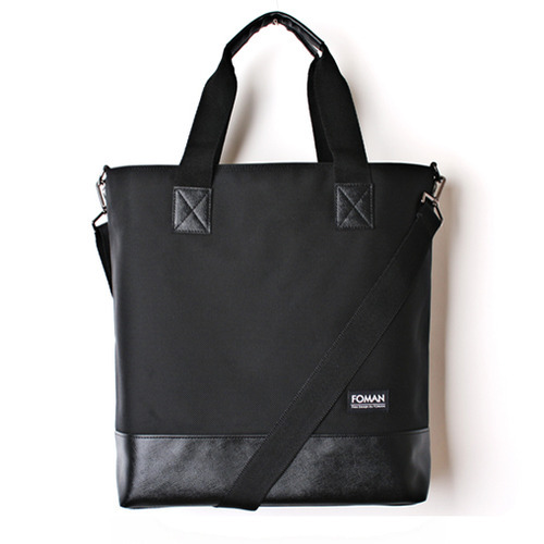 LEATHER TOTE BAG [ALL BLACK]