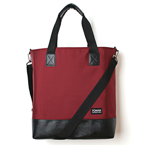 leather tote bag -wine-